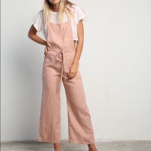 Lilya linen overalls